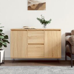 Berkfield Home Sideboard Sonoma Oak 104x35x70 cm Engineered Wood in Brown - Size: 104 x 35 x 70 cm