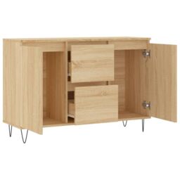 Berkfield Home Sideboard Sonoma Oak 104x35x70 cm Engineered Wood in Brown - Size: 104 x 35 x 70 cm - thumbnail 6