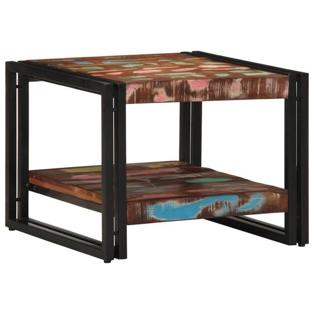 Berkfield Home Coffee Table Multicolour 50x50x38 cm Solid Wood Reclaimed - Size: 50 x 50 x 38 cm - image 1
