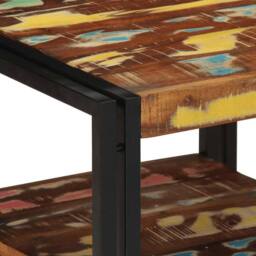 Berkfield Home Coffee Table Multicolour 50x50x38 cm Solid Wood Reclaimed - Size: 50 x 50 x 38 cm - thumbnail 6