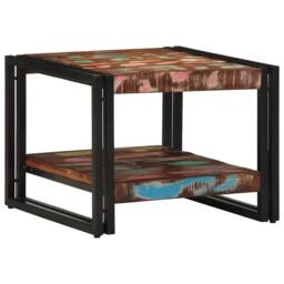 Berkfield Home Coffee Table Multicolour 50x50x38 cm Solid Wood Reclaimed - Size: 50 x 50 x 38 cm