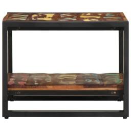 Berkfield Home Coffee Table Multicolour 50x50x38 cm Solid Wood Reclaimed - Size: 50 x 50 x 38 cm - thumbnail 5