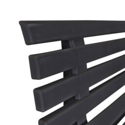 Berkfield Home Garden Bench 145.5 cm Plastic Anthracite in Black - thumbnail 5