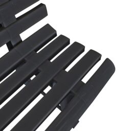 Berkfield Home Garden Bench 145.5 cm Plastic Anthracite in Black - thumbnail 4