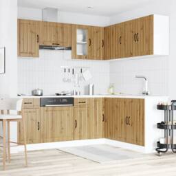 Berkfield Home 11 Piece Kitchen Cabinet Set Lucca Artisan Oak Engineered Wood in Brown - thumbnail 3