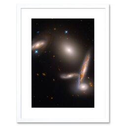 Artery8 Wall Art Print Hubble Space Astronomy Hickson Compact Group 40 A Cosmic Gravitational Dance Between Five Galaxies Isolated Spiral Elliptical - thumbnail 1
