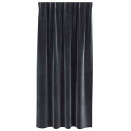 Berkfield Home Blackout Curtains with Top Tape 2 pcs Dark Grey Velvet - thumbnail 4