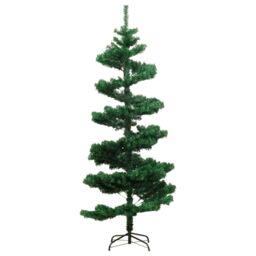 Berkfield Home Swirl Pre-lit Christmas Tree with Stand Green 150 cm PVC - thumbnail 4