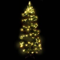 Berkfield Home Swirl Pre-lit Christmas Tree with Stand Green 150 cm PVC - thumbnail 3