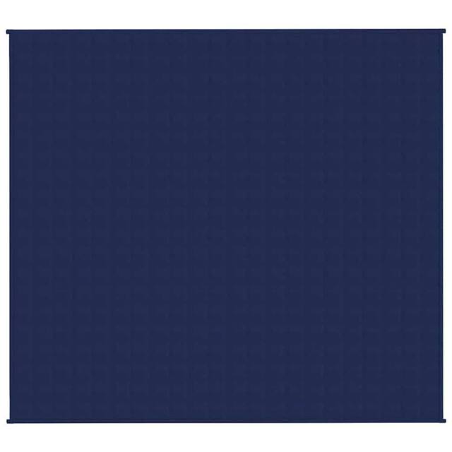 Berkfield Home Weighted Blanket Blue 200x225 cm 13 kg Fabric in Navy - image 1