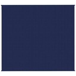 Berkfield Home Weighted Blanket Blue 200x225 cm 13 kg Fabric in Navy - thumbnail 1