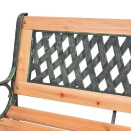 Berkfield Home Decorative Garden Bench 122 cm Wood in Brown - thumbnail 5