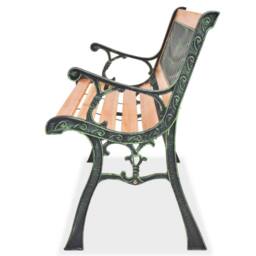 Berkfield Home Decorative Garden Bench 122 cm Wood in Brown - thumbnail 1
