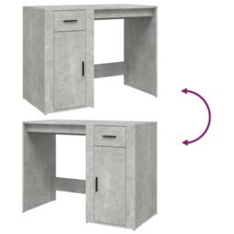 Berkfield Home Elegant Desk Concrete Grey 100x49x75 cm Engineered Wood - Size: 100 x 49 x 75 cm - thumbnail 9