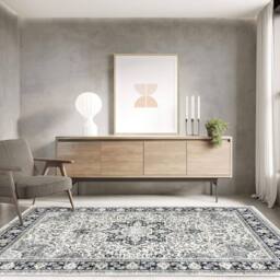 THE RUGS Classical Collection Heritage Steel Soft Pile Grey Essentials Rug - Size: 160 cm x 230 cm - thumbnail 6