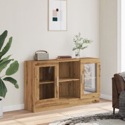 Berkfield Home Sideboard Artisan Oak 120x30.5x70 cm Engineered Wood in Brown - thumbnail 3