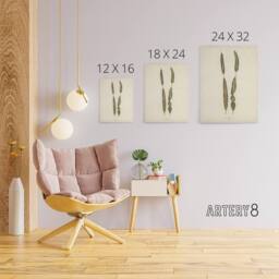 "Artery8 Vintage Botanical Croton Interruptum Leaf Fawcett Canvas Wall Art in Beige - Size: W18"" x H24""" - thumbnail 4
