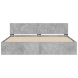 Berkfield Home Bed Frame without Mattress Concrete Grey 160x200 cm - thumbnail 5