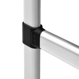 Berkfield Home Telescopic Wardrobe System with Rods Aluminium in Silver - thumbnail 6
