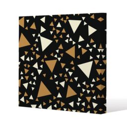 Benjamin Tate Design Triangles on Black (Canvas Print) / 46 x 46 x 4cm in Natural - Size: 46 x 46 x 4 cm - thumbnail 1