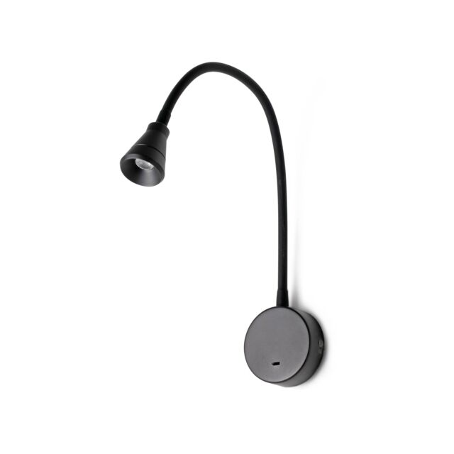 Netlighting Bel LED Indoor Wall Light Reading Lamp Black - image 1