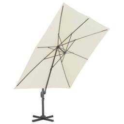 Berkfield Home Cantilever Garden Parasol with Aluminium Pole 300x300 cm Sand in Beige - thumbnail 3