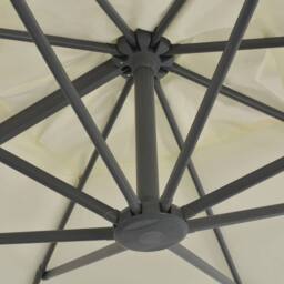 Berkfield Home Cantilever Garden Parasol with Aluminium Pole 300x300 cm Sand in Beige - thumbnail 6