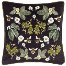 Wylder Nature Braywick Clarence Mirror Velvet Piped Cushion - Size: 43 cm x 43 cm - thumbnail 1
