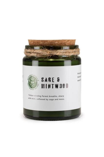 KDMD Greenman Woodwick Soy Candle Sage & Mintwood Fresh in Green - image 1