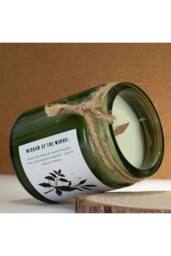 KDMD Greenman Woodwick Soy Candle Sage & Mintwood Fresh in Green - thumbnail 4