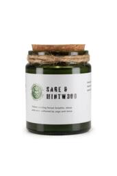 KDMD Greenman Woodwick Soy Candle Sage & Mintwood Fresh in Green