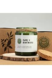 KDMD Greenman Woodwick Soy Candle Sage & Mintwood Fresh in Green - thumbnail 5