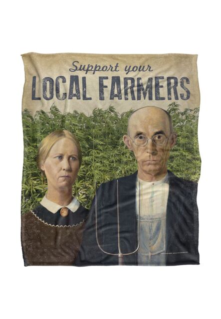 Retrorocket Studio Support Farmers Silky Touch Super Soft Throw Blanket 152 X 127 cm in White - image 1