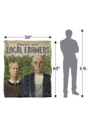 Retrorocket Studio Support Farmers Silky Touch Super Soft Throw Blanket 152 X 127 cm in White - thumbnail 5