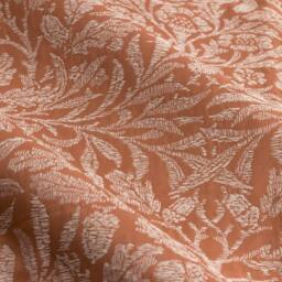 Morris & Co Acorn Tonal Matt Jacquard Room Darkening Pencil Pleat Curtains in Red - Size: 229 cm width x 183 cm drop - thumbnail 6
