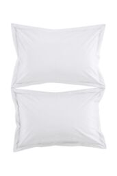 CHRISTY Pure Cotton Percale Oxford Pillowcase Pair in White