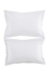 CHRISTY Pure Cotton Percale Oxford Pillowcase Pair in White - thumbnail 3