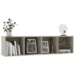 Berkfield Home Book Cabinet/TV Cabinet Sonoma Oak 143x30x36 cm in Brown - Size: 143 x 30 x 36 cm - thumbnail 5