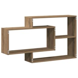 Berkfield Home Wall Shelf Artisan Oak 104x20x58.5 cm Engineered Wood in Brown - thumbnail 6