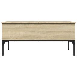 Berkfield Home Coffee Table Sonoma Oak 100x50x45 cm Engineered Wood & Metal in Brown - Size: 100 x 50 x 45 cm - thumbnail 5