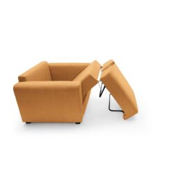Abakus Direct Olly Linen Single Sofa Bed in Saffron in Orange - thumbnail 6