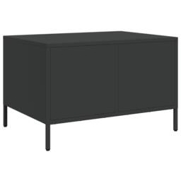 Berkfield Home TV Cabinet Black 68x50x43.5 cm Cold-rolled Steel - thumbnail 8