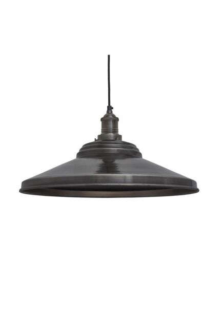 Industville Brooklyn Giant Step Pendant, 18 Inch, Pewter, Pewter Holder in Dark Grey - image 1
