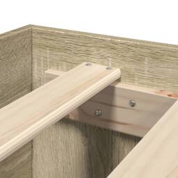 Berkfield Home Bed Frame Frame Sonoma Oak 180x200 cm Super King Wood in Light Oak - thumbnail 9