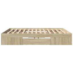 Berkfield Home Bed Frame Frame Sonoma Oak 180x200 cm Super King Wood in Light Oak - thumbnail 6