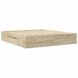 Berkfield Home Bed Frame Frame Sonoma Oak 180x200 cm Super King Wood in Light Oak - thumbnail 7