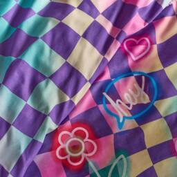 OHS Kids Neon Checkerboard Bedding Set Duvet Cover with Pillowcase - Size: Single - thumbnail 4