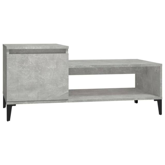 Berkfield Home Coffee Table Concrete Grey 100x50x45 cm Engineered Wood - Size: 100 x 50 x 45 cm - image 1