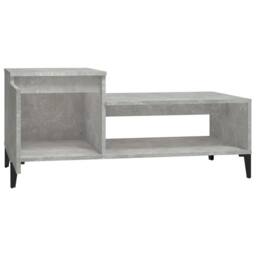 Berkfield Home Coffee Table Concrete Grey 100x50x45 cm Engineered Wood - Size: 100 x 50 x 45 cm - thumbnail 6