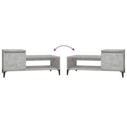 Berkfield Home Coffee Table Concrete Grey 100x50x45 cm Engineered Wood - Size: 100 x 50 x 45 cm - thumbnail 8